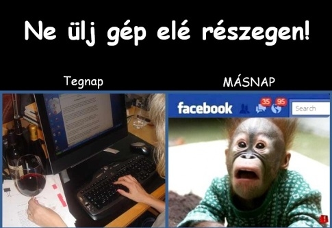 Ne facebookozz részegen !