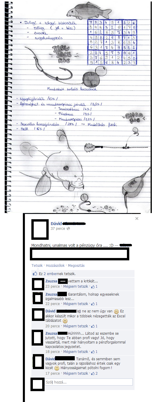 Egy újabb facebookos ifjú, akinek a tanár az ismerősei közt van