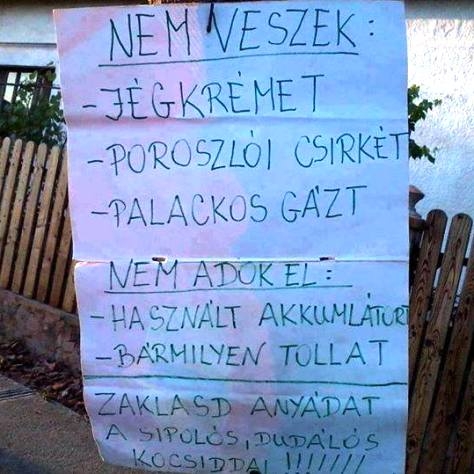 Info zaklatóknak
