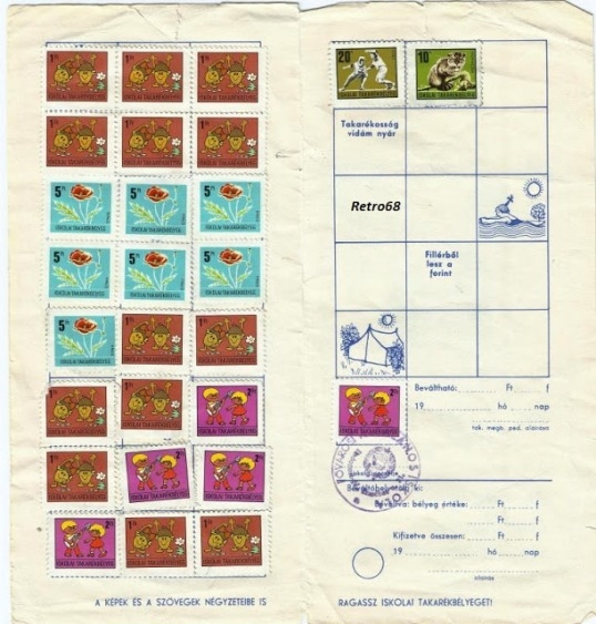 Retro rovat - Iskolai takarék bélyeggyűjtő