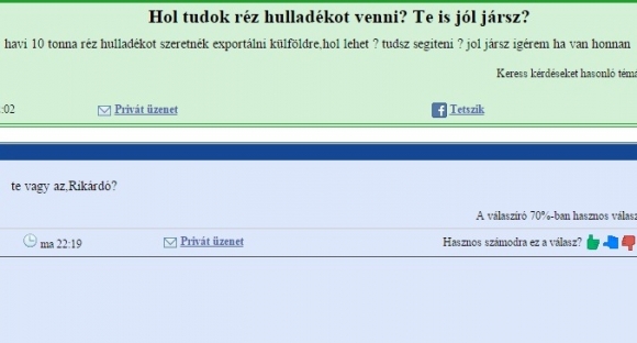 Napi színesfém felvásárló