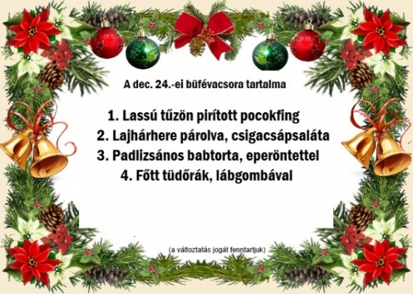 Ünnepi fogások szentestére 