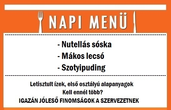 A Napiszar kifőzde ajánlata