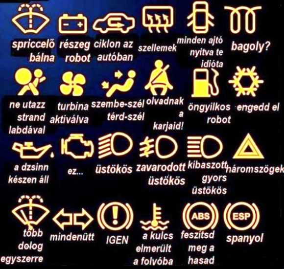 Amikor egy szöszi ránéz a műszerfalra...