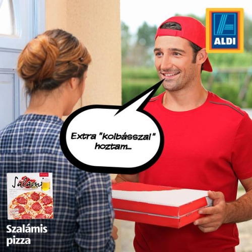 Megjött a pizzás fiú