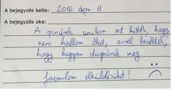 Kérem a panaszkönyvet