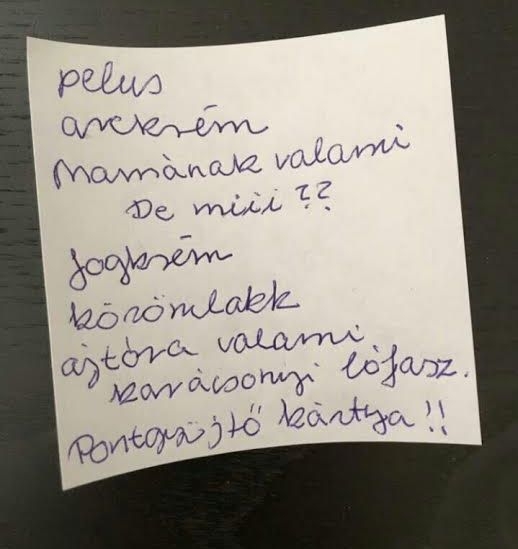 Ünnepi bevásárló lista