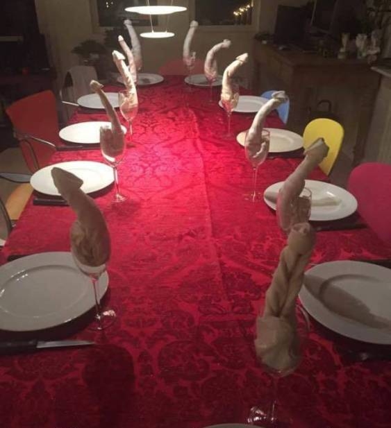 Valaki így várta a vendégeket