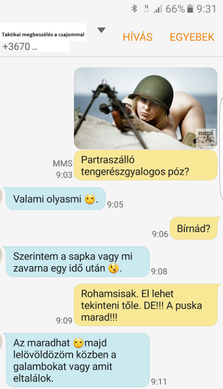 Taktikai megbeszélést tartott a csajával...