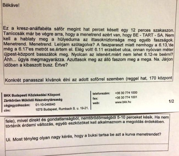 Panaszkodik egy utas...