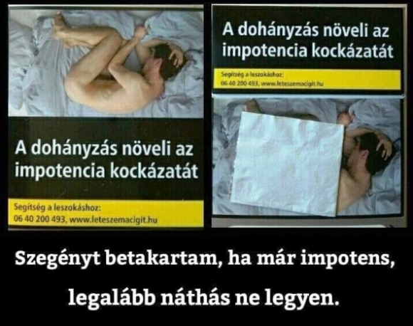 A dohányzás veszélyes