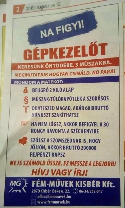 Napi állásajánló