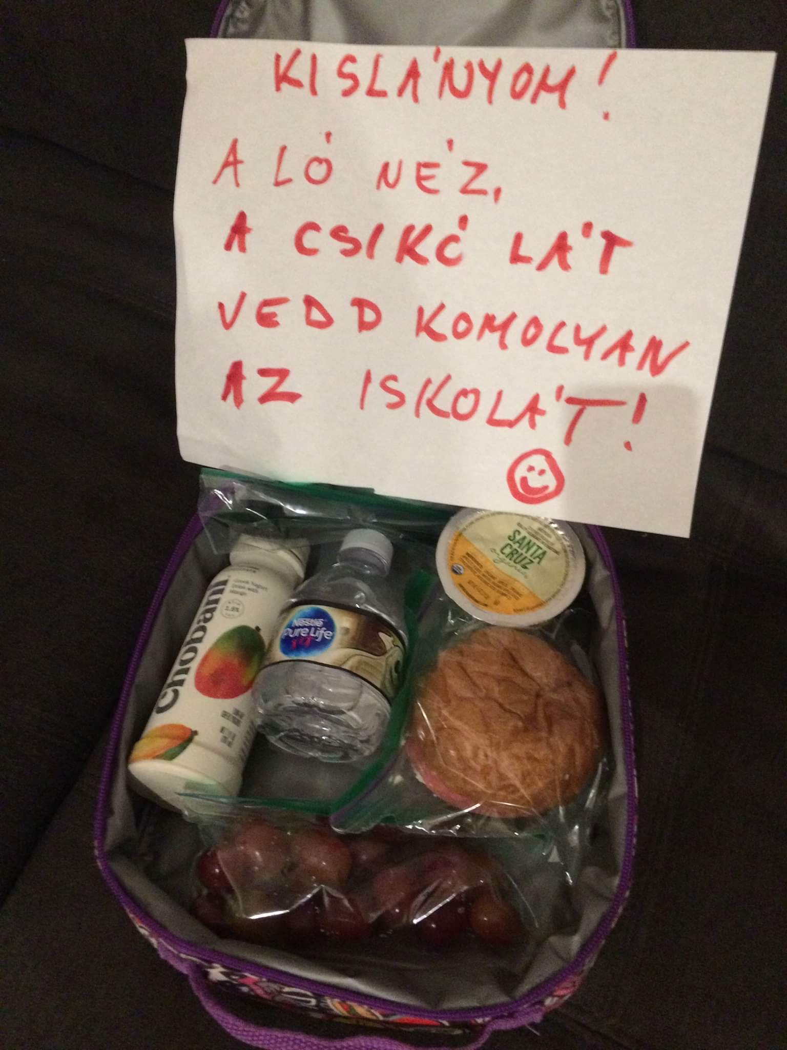 Amikor uzsonnát csomagolsz 