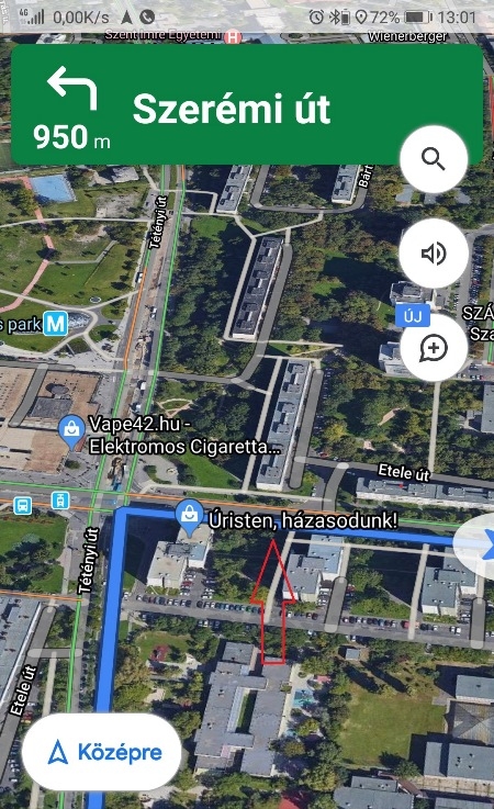 Érdekes Google navigációs kiírás