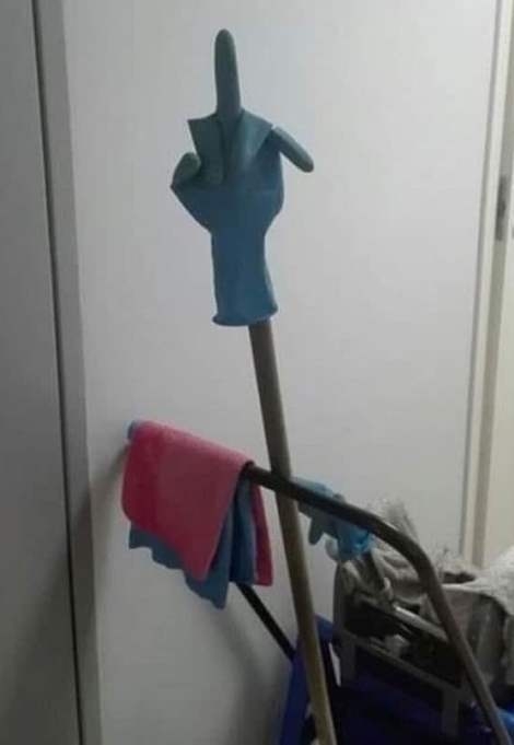 Egy jel, ami arra utal, hogy a takarítónő valószínűleg felmondott