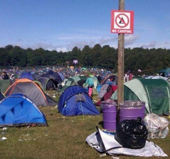 No camping