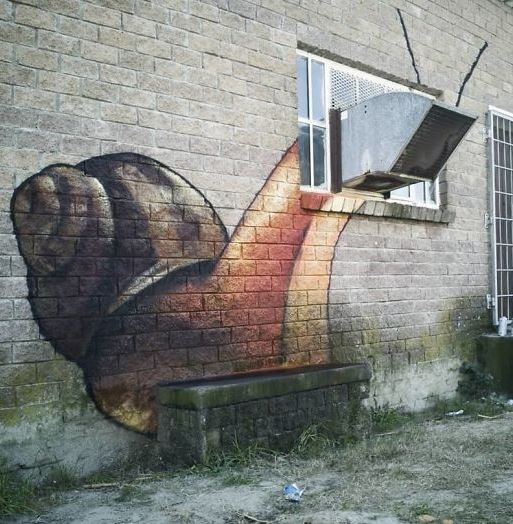 Egy újabb kreatív graffiti