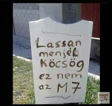 Tegeződő stílusú, nem kreszkompatibilis sebességkorlátozó tábla