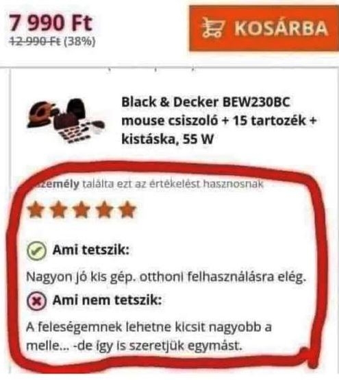 Webáruház vélemény