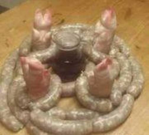 Adventi koszorú - Hentes verzió