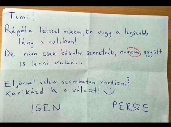 Elfogtunk egy levelet 🙂