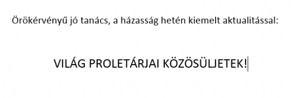 Figyelem! Ma kezdődött a házasság hete 