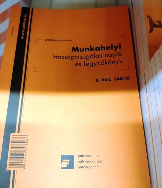 Ittasságvizsgálati napló