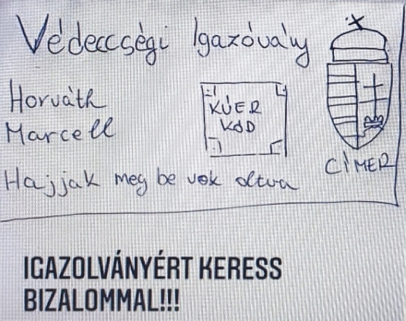 Védettségi igazolvány megrendelésre