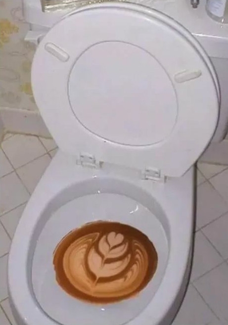 Amikor egy bariszta ( kávépincér ) fosik