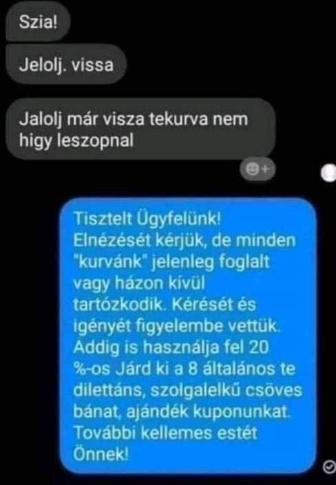 Szerintem ez az üzenet kicsit félrement
