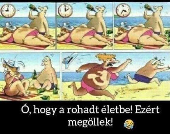 Hősünk egész nap a strandon sörözött