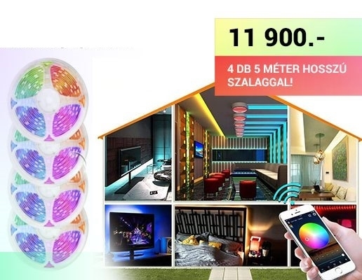 Megérkezett a csodás hangulatvilágítás: WiFi-s RGB LED szalag készlet távirányítóval (x)