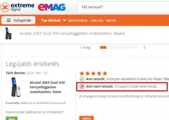 Ami tetszik vs Ami nem tetszik