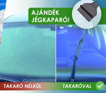 Új autós téli csomag - Szélvédő takaró és jégkaparó egyben (x)