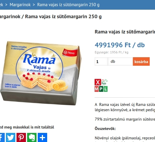 Kicsit elszaladt az ára a margarinnak