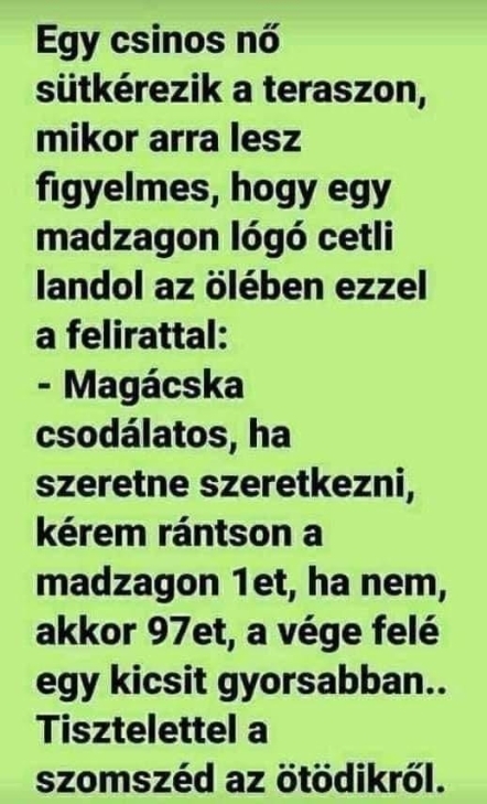 Üzent a szomszéd 🙂