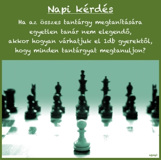 Egy vizsgakérdés a tanároknak