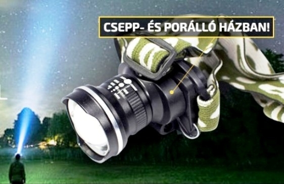 Tölthető CREE LED fejlámpa - Hétvégi AKCIÓ (x)