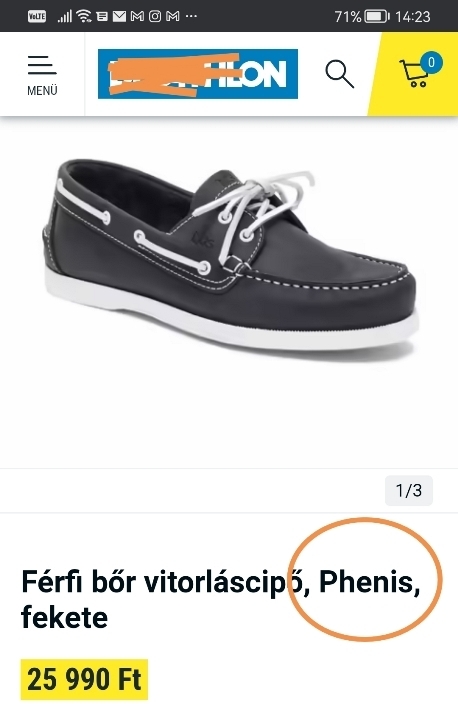 Phenis cipőt valaki?