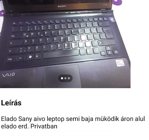 Sany leptop eladó