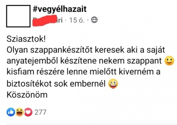 Anyatejes szappan