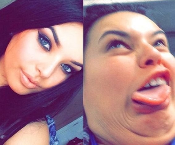 Vágott egy durva grimaszt a csajszi