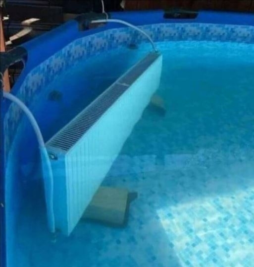 Kültéri medencefűtés pipa