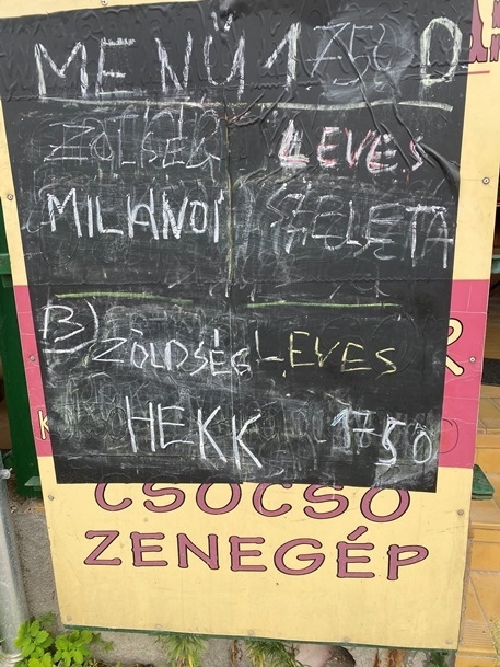 Íme a mai menü