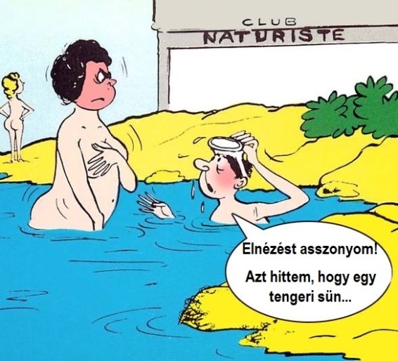 Kínos pillanatok a nudista strandon