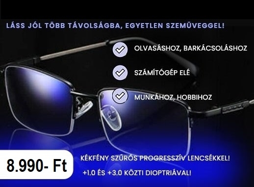 Fényre sötétedő multifokális olvasószemüveg (x)