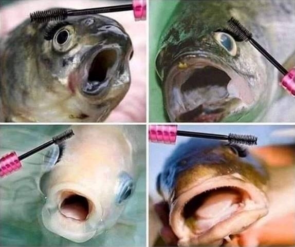 Csajok szempillaspirálozás közben