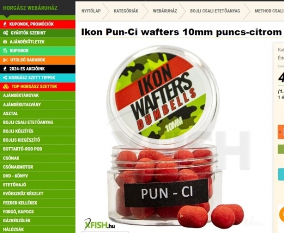 Puncs-citrom ízű csalit a halaknak!