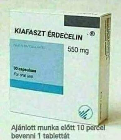 Meló előtt 10 perccel, egy tabletta