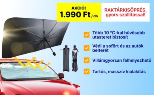 Összecsukható autós napellenző - Raktárkisöprés! (x)